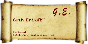 Guth Enikő névjegykártya